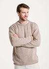 Roll Neck Mens Merino Sweater - Oat