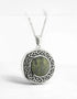 Round Connemara Marble Celtic Pendant