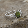 Sterling Silver Connemara Marble Trinity Knot Ring