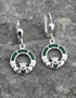 Connemara Marble Claddagh Drop Earrings