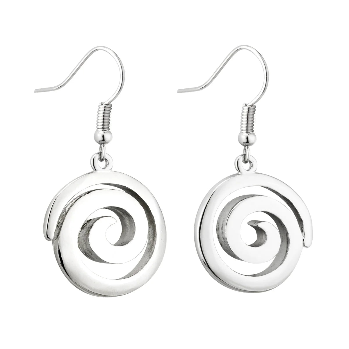 Plated Swirl Drop Earrings