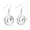 Plated Swirl Drop Earrings