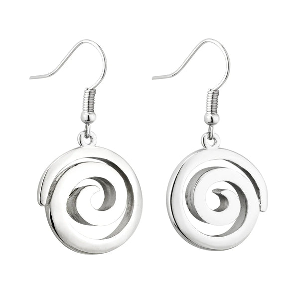 Plated Swirl Drop Earrings