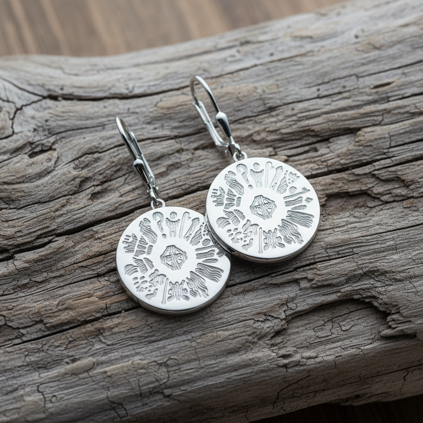 History of Ireland Sterling Silver Earrings - Celtic Heritage Drop Earrings