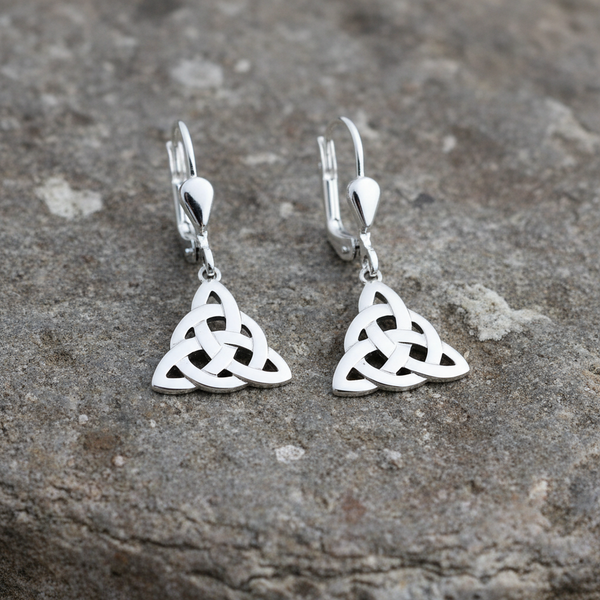 Sterling Silver Trinity Drop Earrings
