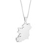 Sterling Silver Large Map Of Ireland Pendant