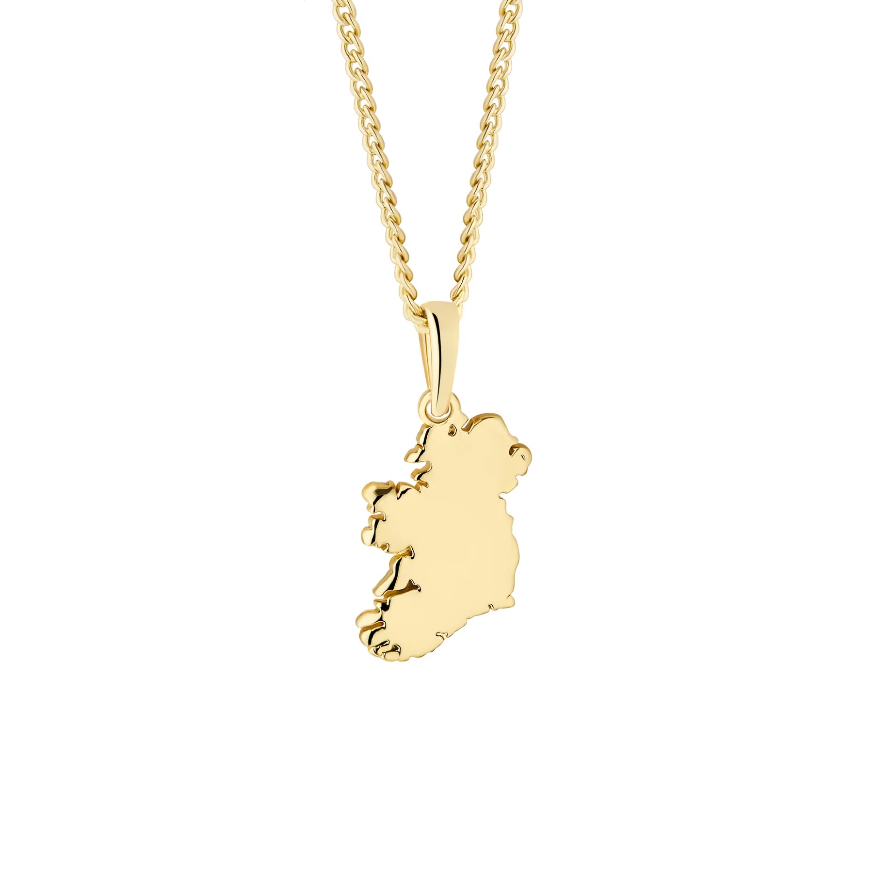 10K Gold Map of Ireland Necklace