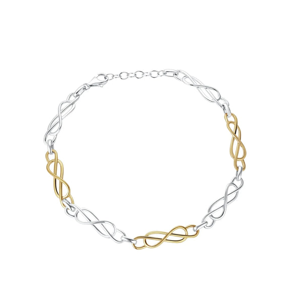 10K Gold & Sterling Silver Celtic Bracelet