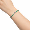 Silver Green Cz Claddagh Tennis Bracelet