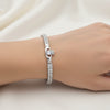 Sterling Silver Cz Claddagh Tennis Bracelet