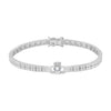 Sterling Silver Cz Claddagh Tennis Bracelet