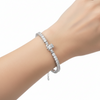 Rhodium Crystal Claddagh Tennis Bracelet