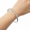 Rhodium Crystal Trinity Knot Bangle