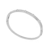 Rhodium Crystal Trinity Knot Bangle