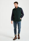 Aran Full Zip Fleece Gilet - Green