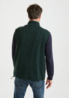 Aran Full Zip Fleece Gilet - Green