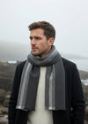 Mucros Grey Black Donegal Scarf