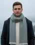 Mucros Donegal Wool Scarf Green | Made in Ireland | Traditional Irish Knitwear