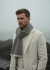 Mucros Grey Herringbone Donegal Scarf