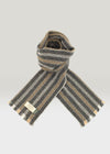 Mucros Soft Black Charcoal Donegal Scarf