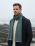 Mucros Donegal Scarf | Green Herringbone