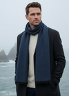 Mucros Donegal Scarf | Blue Herringbone