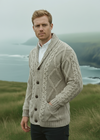 Aran Crafts Button Cardigan | Oatmeal