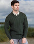 Aran Crafts Bunratty Collar Sweater - Green