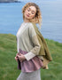 John Hanly Lambswool Cape | Heather Moss Beige Block