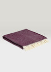 McNutt Lambswool Throw Burgundy Herringbone