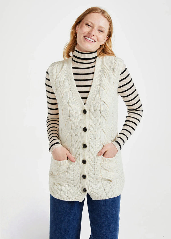 Saoirse Aran Supersoft Cardigan | Natural