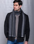 Mucros Donegal Wool Scarf | Grey Black | Made in Ireland