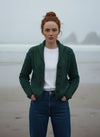 Shawl Collar Aran Cardigan - Green
