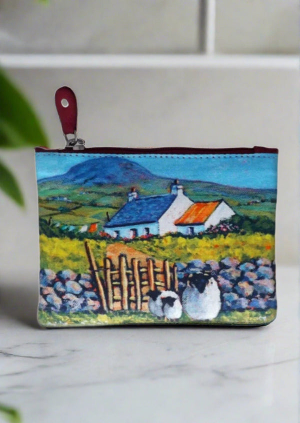 Irish Leather Small Zip Purse - Cottage