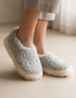 Sheep by the Sea Slippers | Grey