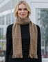 Mucros Skellig Scarf | Merino Wool Cashmere Scarf | Beige