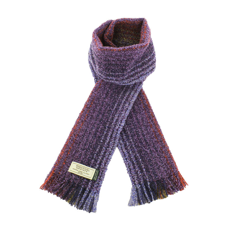 Mucros Skellig Blue Scarf - Irish Made Merino Wool & Cashmere