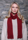 Mucros Red Skellig Scarf | Merino Wool & Cashmere Blend