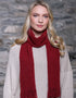 Mucros Red Skellig Scarf | Merino Wool & Cashmere Blend