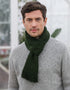 Mucros Skellig Scarf | Irish Merino Wool & Cashmere Blend | Green