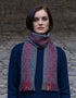 Mucros Skellig Scarf | Red Charcoal Mustard