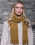 Mucros Skellig Scarf | Mustard Yellow Merino Wool & Cashmere Blend