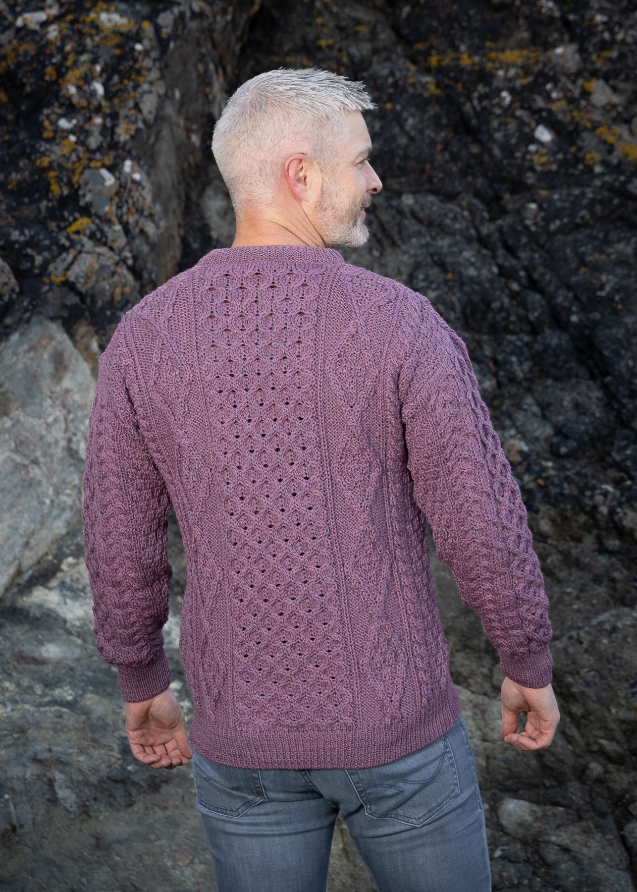 Unisex Aran Wool Sweater | Lupin