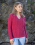 IrelandsEye Women's V Neck Aran Sweater | Bramble Berry