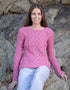 IrelandsEye Lambay Aran Sweater | Rosa Pink