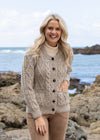 Inagh Ladies Aran Cardigan | Oatmeal