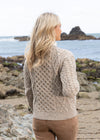 Inagh Ladies Aran Cardigan | Oatmeal