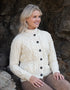 Inagh Ladies Aran Cardigan | Natural