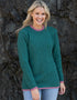 Slaney Crew Neck Sweater | Green Garden