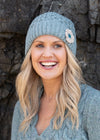 Aran Flower Hat | Aqua